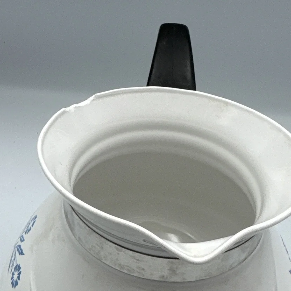 Vtg Corning Ware Blue Cornflower Kettle 6 Cup Tea Pot P-104 without Lid - Read!